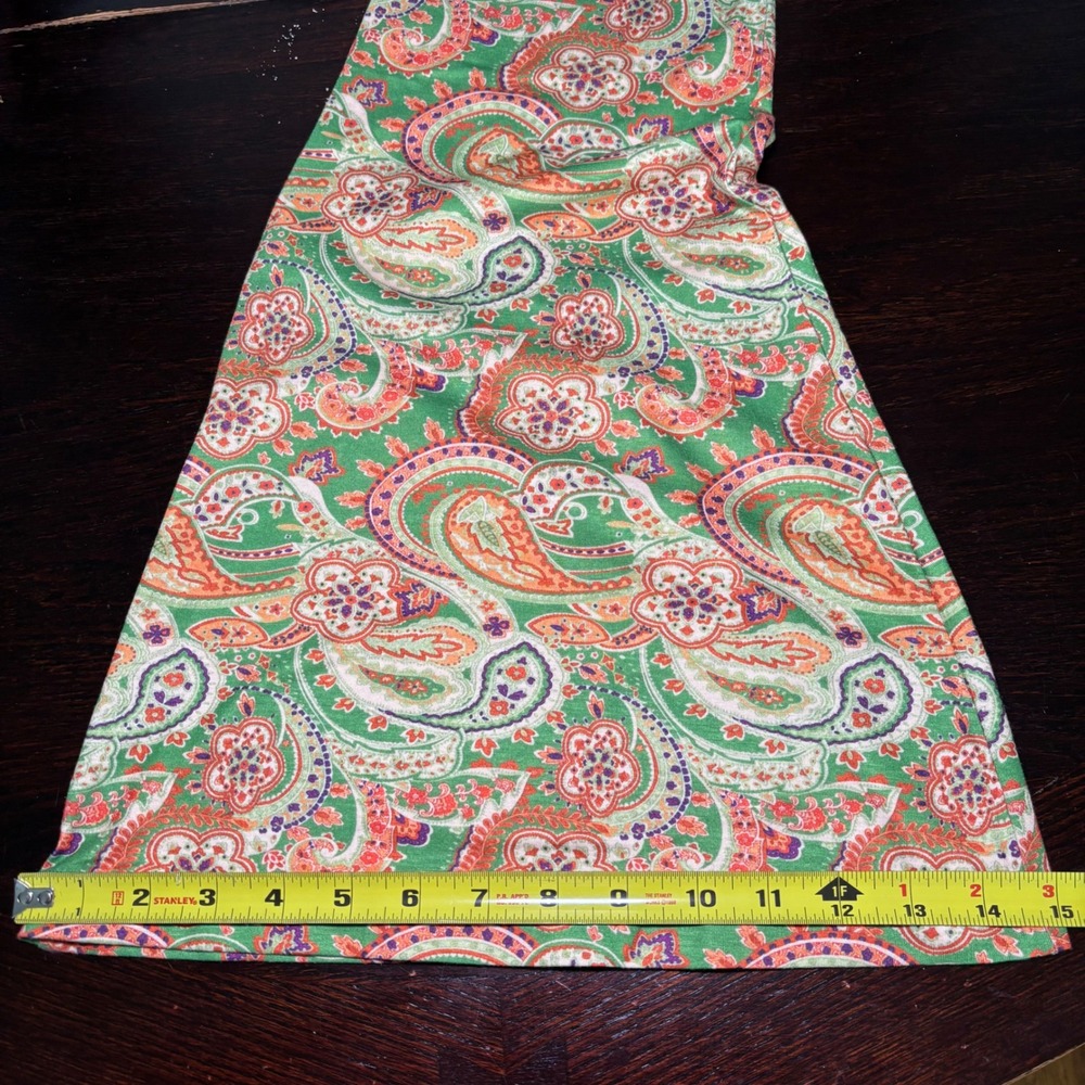 Natural Life Cali Knit Green Paisley Flare Leg Bell Bottom Large Retro Boho - Picture 10 of 12